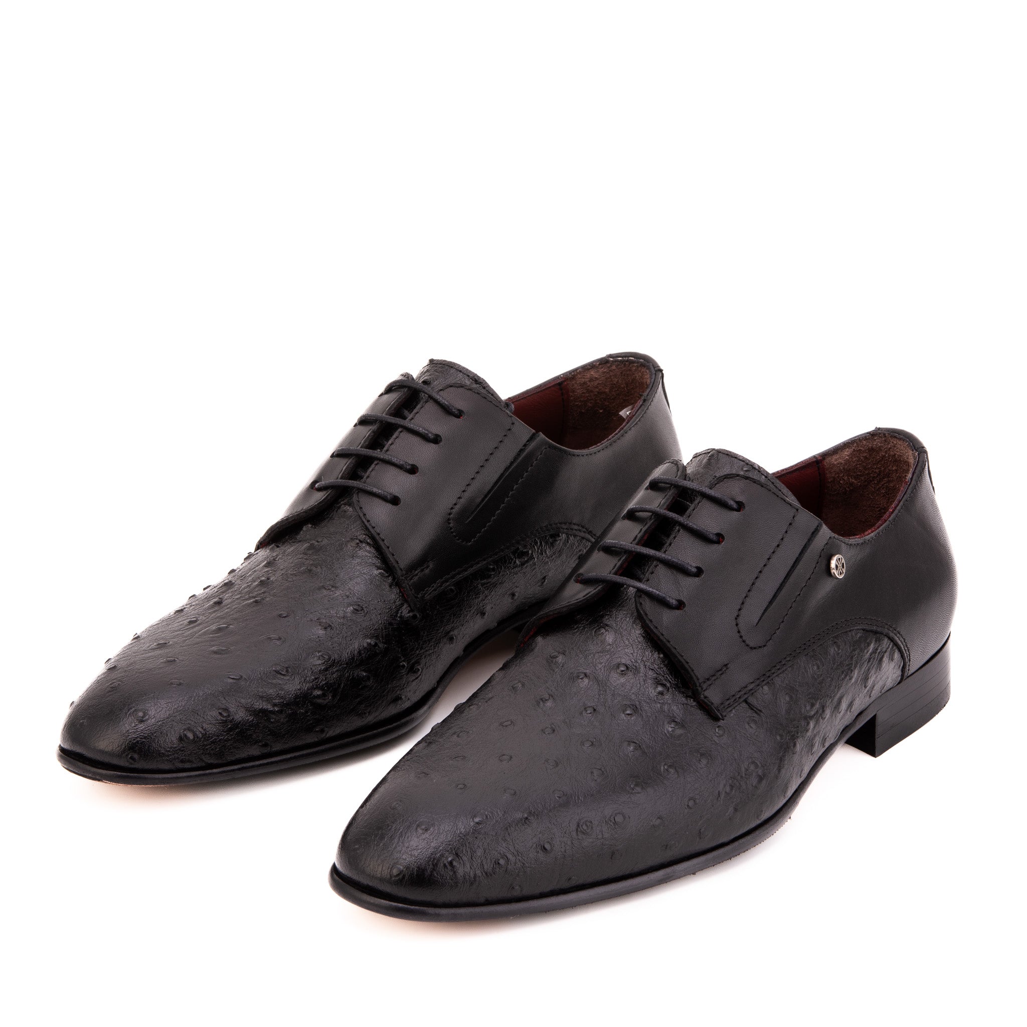 The Porto Alegre Black Leather Derby Shoe For Sale