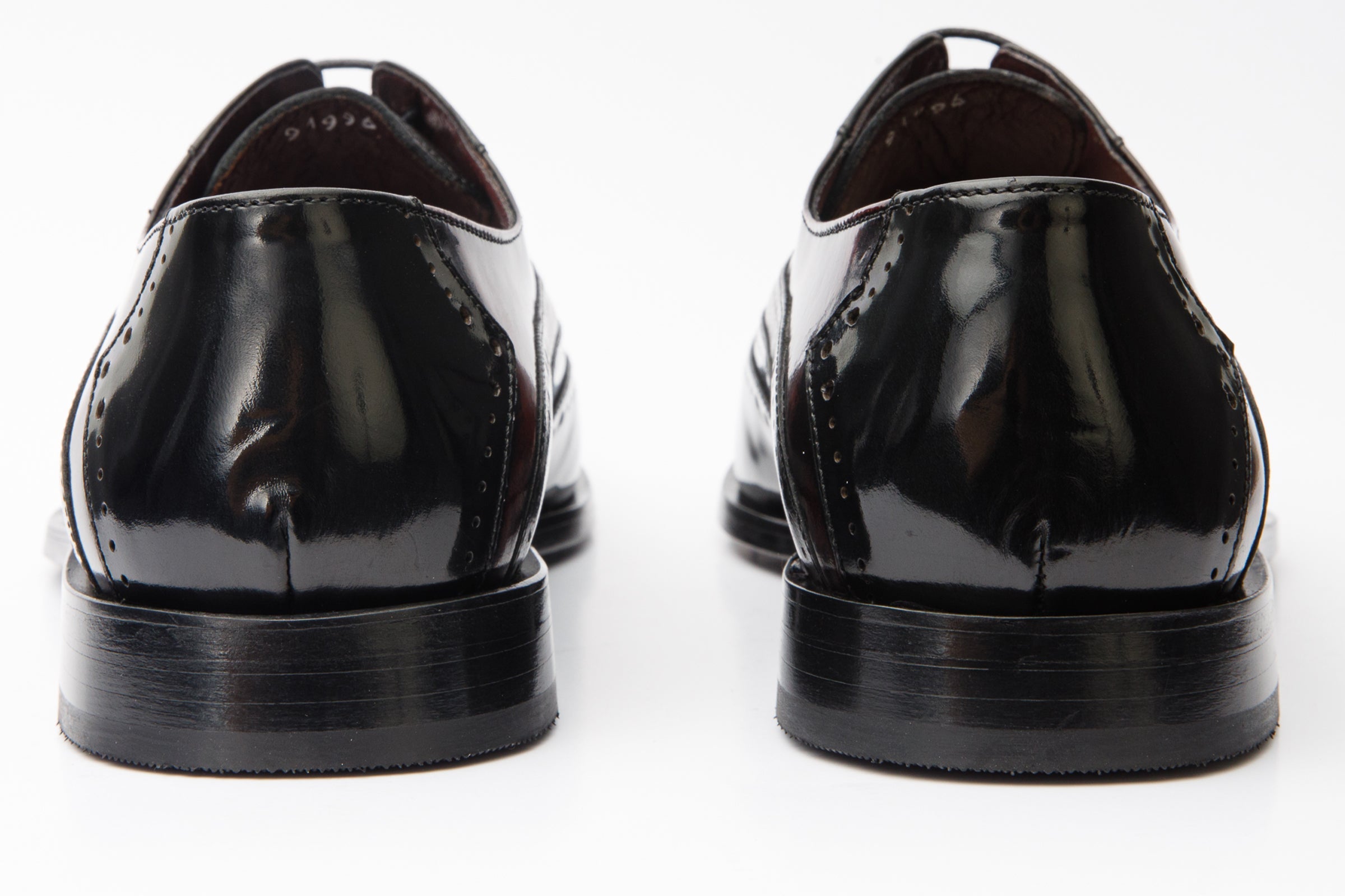 The Dicle Black\/Burgundy Wingtip Semi Brogue Derby Shoe All New