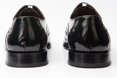The Dicle Black\/Burgundy Wingtip Semi Brogue Derby Shoe All New