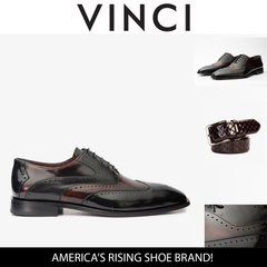 The Dicle Black\/Burgundy Wingtip Semi Brogue Derby Shoe All New