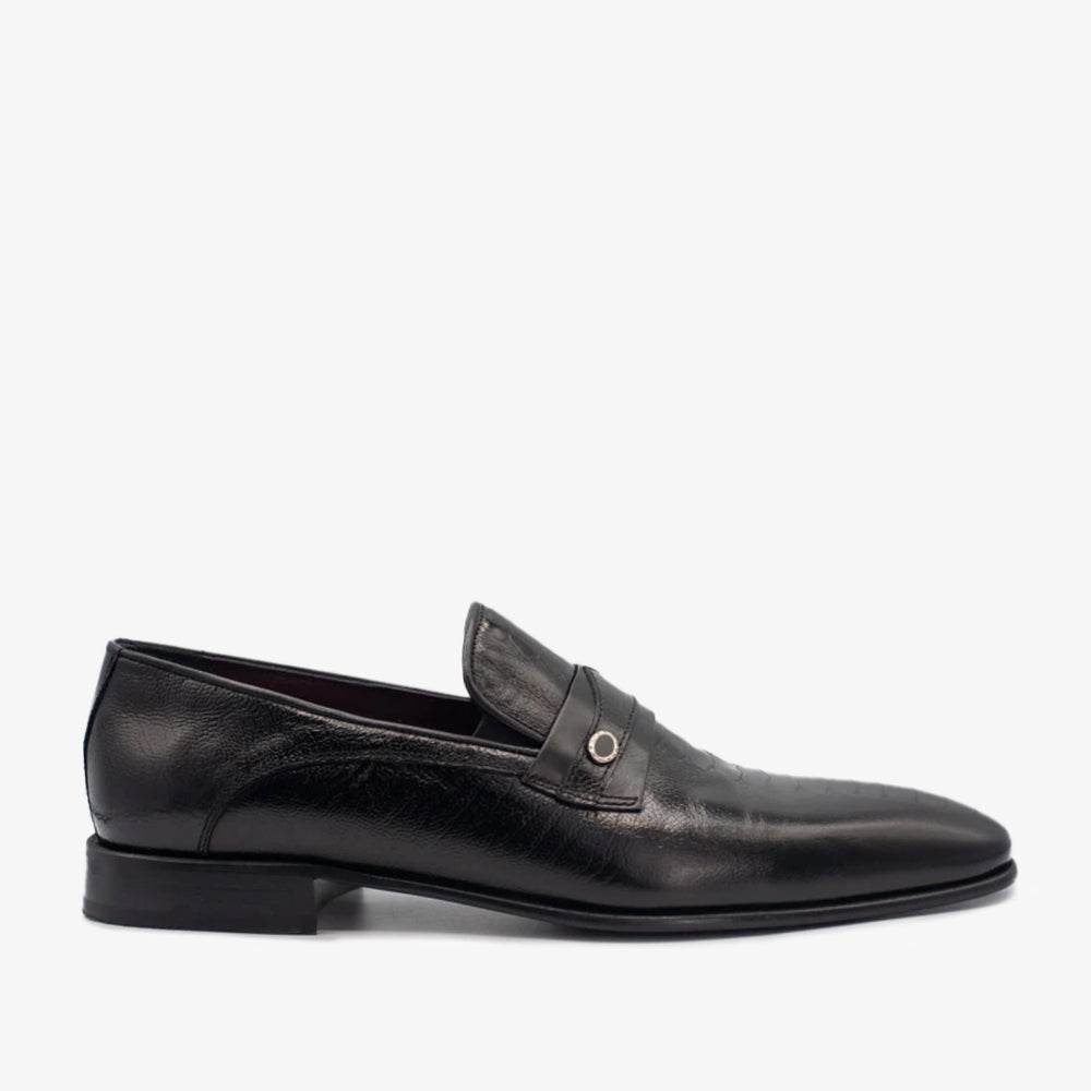 The Bangkok Black Penny Loafer Shoe Universal Fit