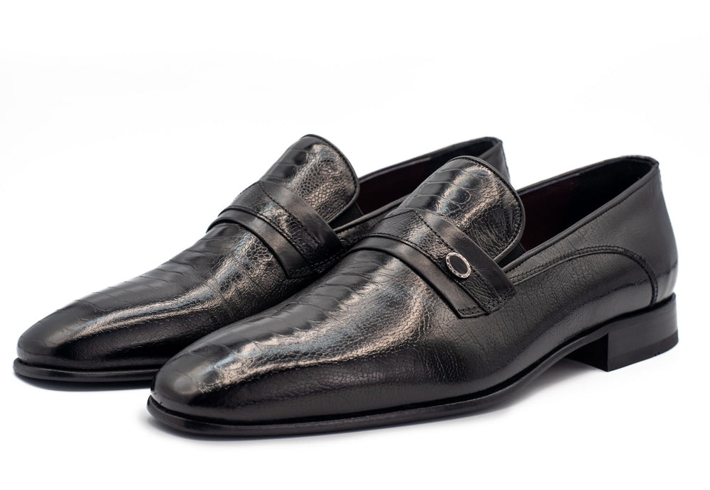 The Bangkok Black Penny Loafer Shoe Universal Fit