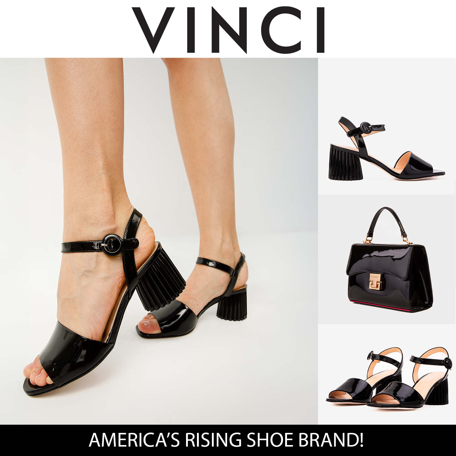 The Bamba Black Patent Leather Sandal Fine Craftsmanship