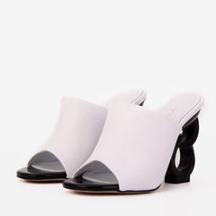The Cymmer White Leather Sandal On Sale