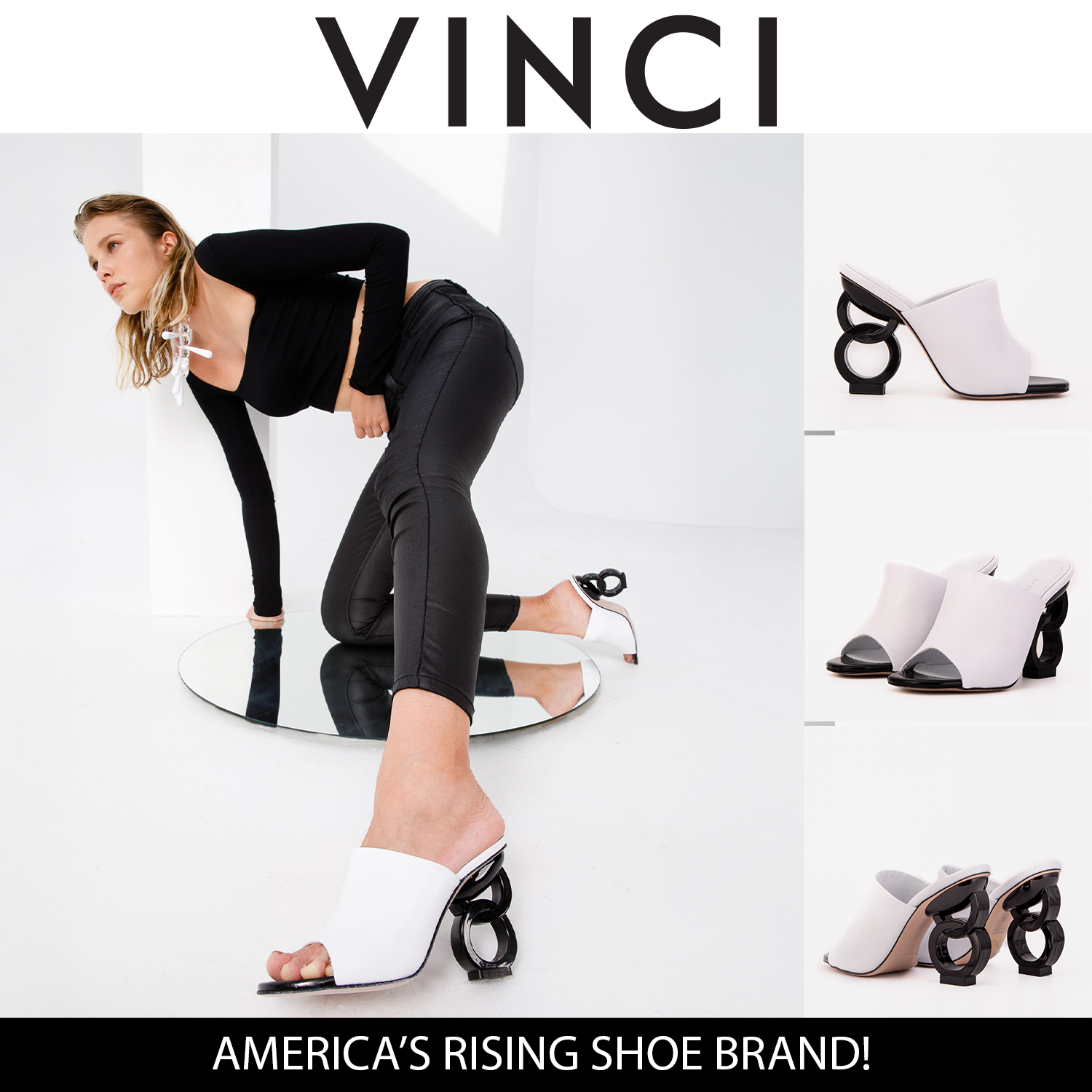 The Cymmer White Leather Sandal On Sale