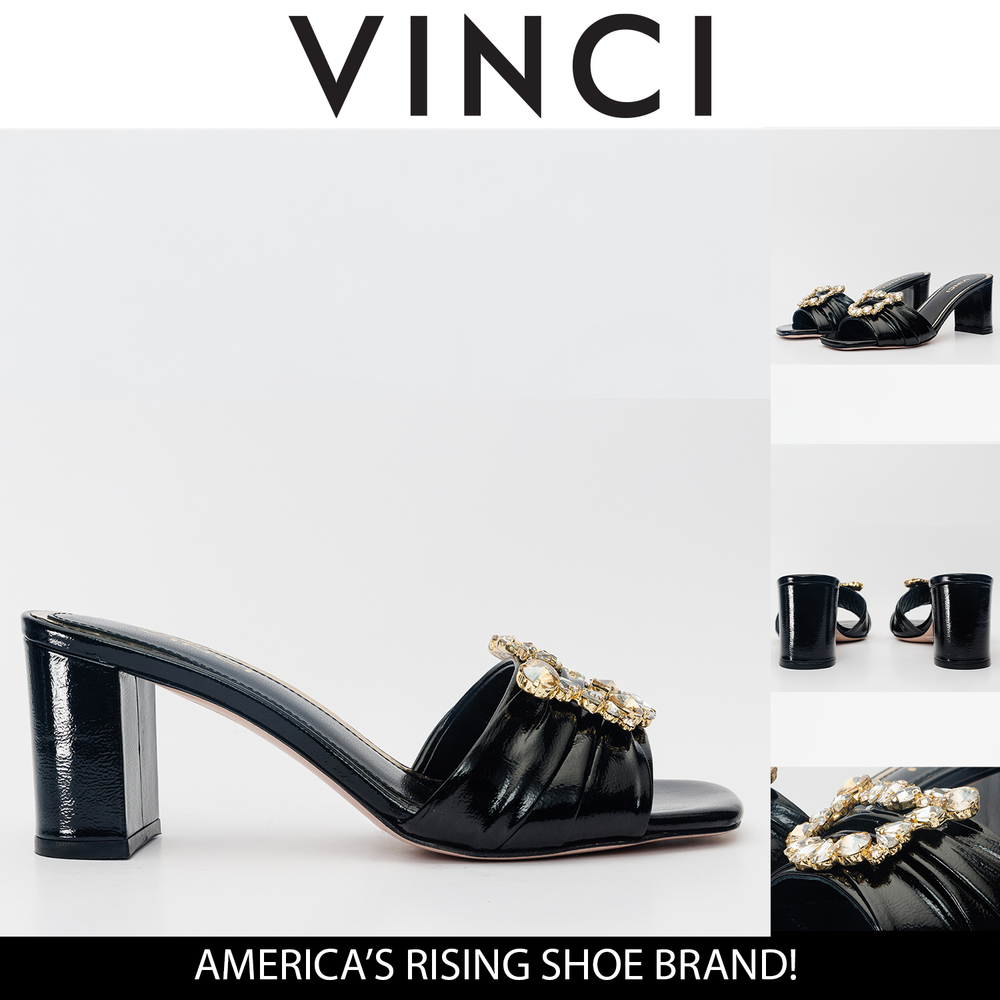 The Micro Black Leather Sandal Universal Fit