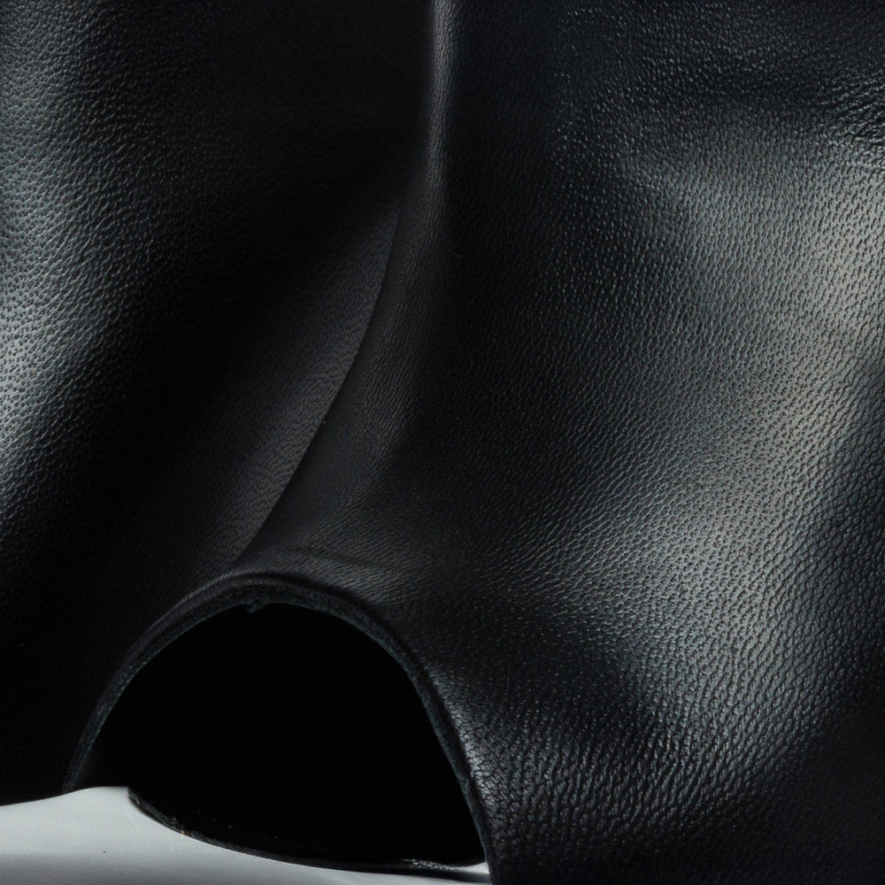 The Cymmer Black Leather Sandal Fine Craftsmanship