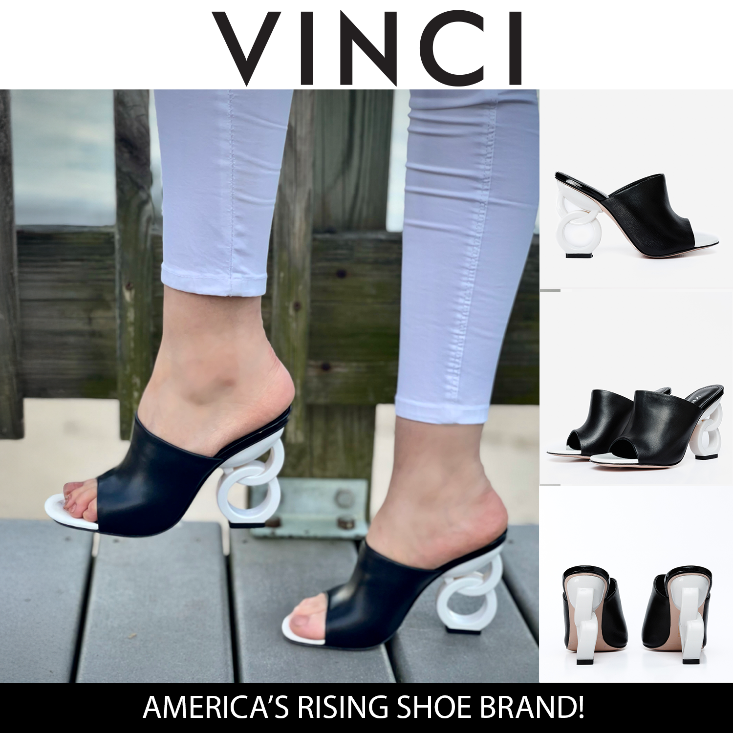 The Cymmer Black Leather Sandal Fine Craftsmanship