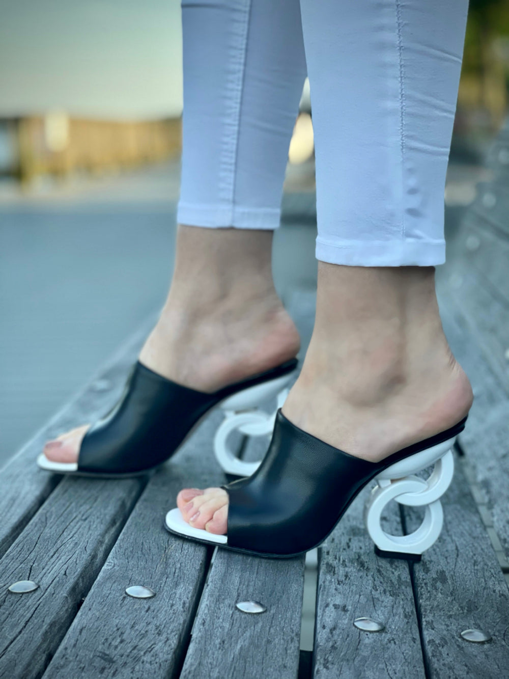 The Cymmer Black Leather Sandal Fine Craftsmanship