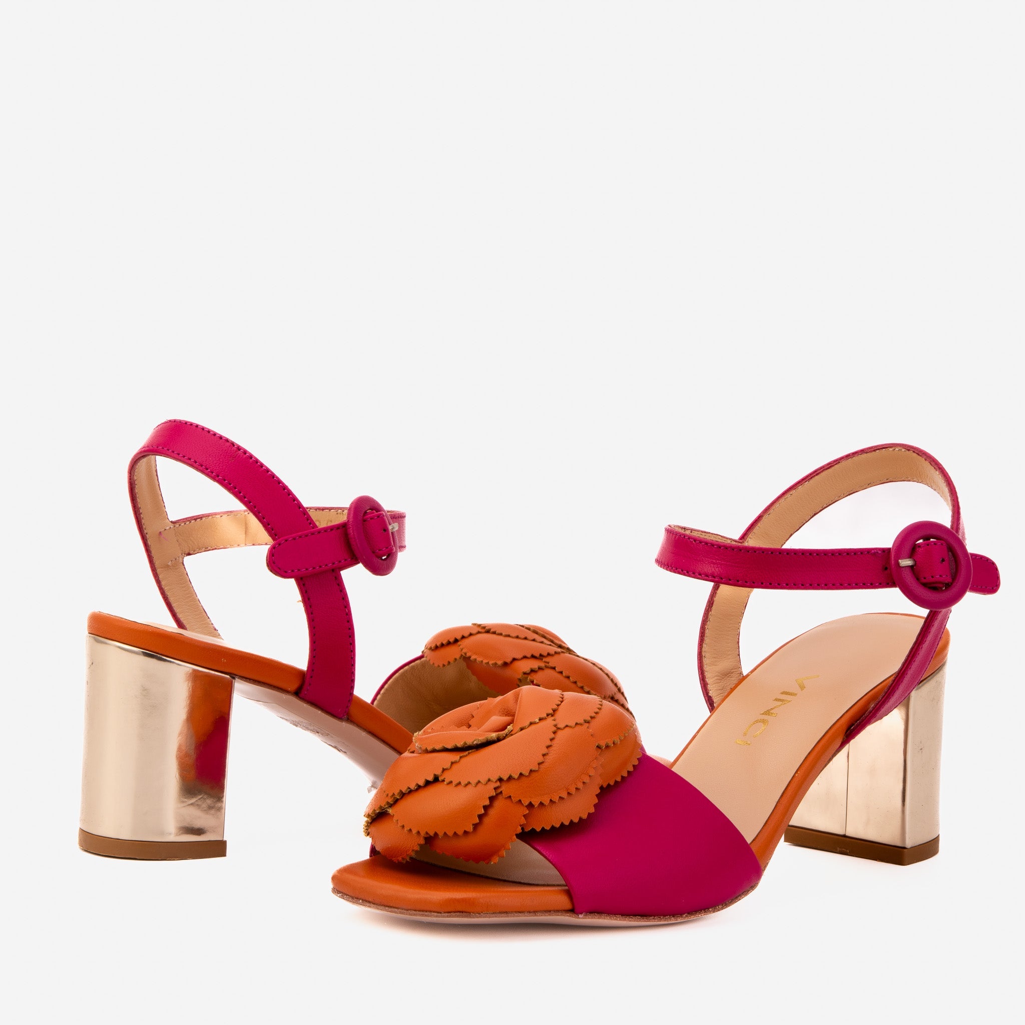 The Salerno Fuchsia Leather Sandal Exclusive Style