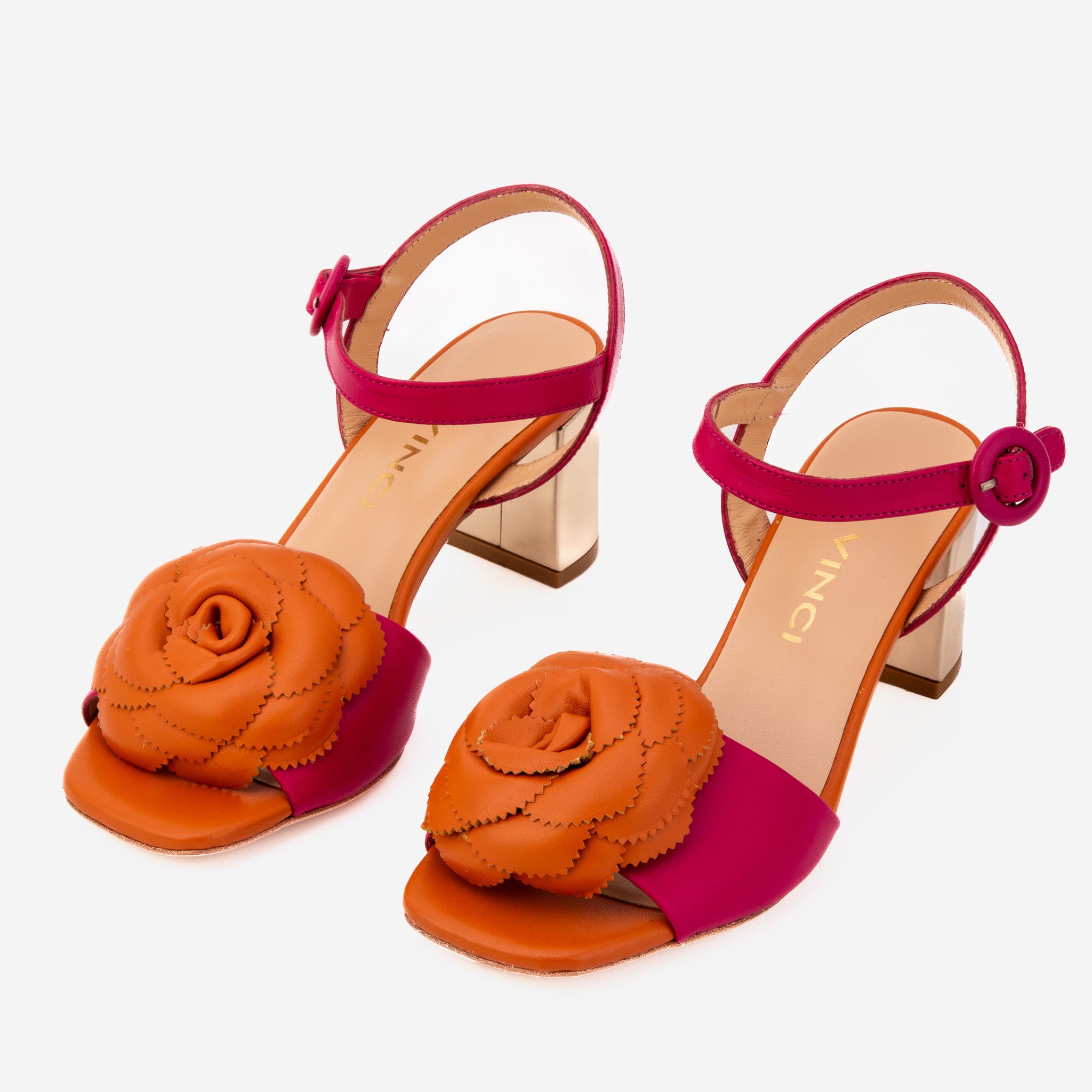 The Salerno Fuchsia Leather Sandal Exclusive Style