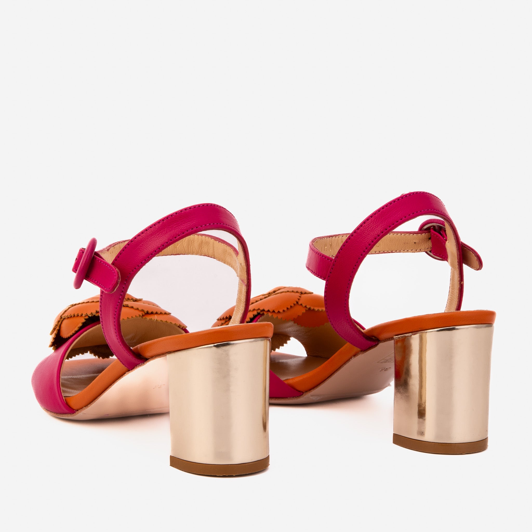 The Salerno Fuchsia Leather Sandal Exclusive Style