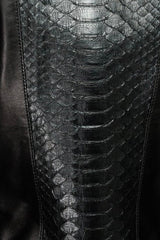 The Nayro Pythn Black Leather Jacket Exclusive Style