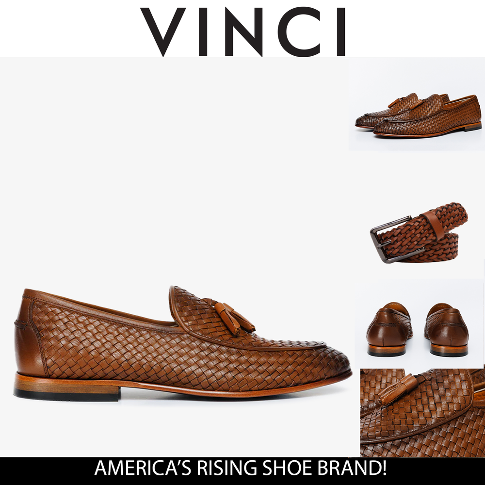 The Mclean Shoe Tan Woven Tassel Loafer  Shoe On Sale