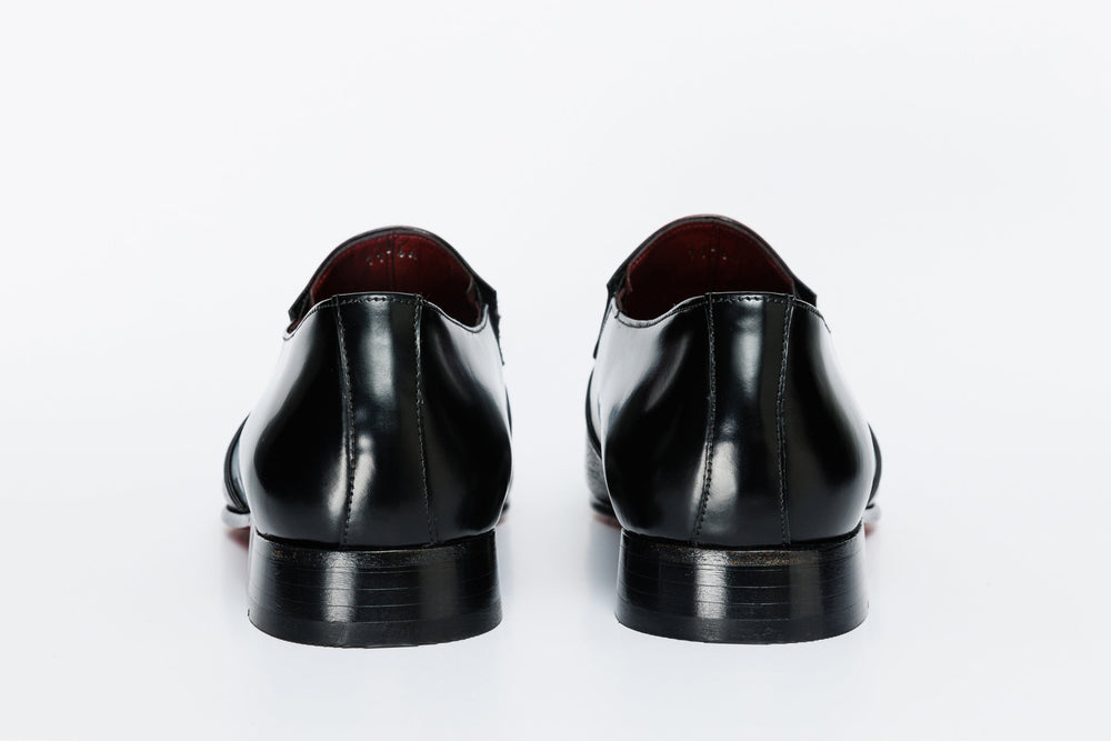 The Everest Black Leather Cap Toe Dress Loafer Shoe For Sale