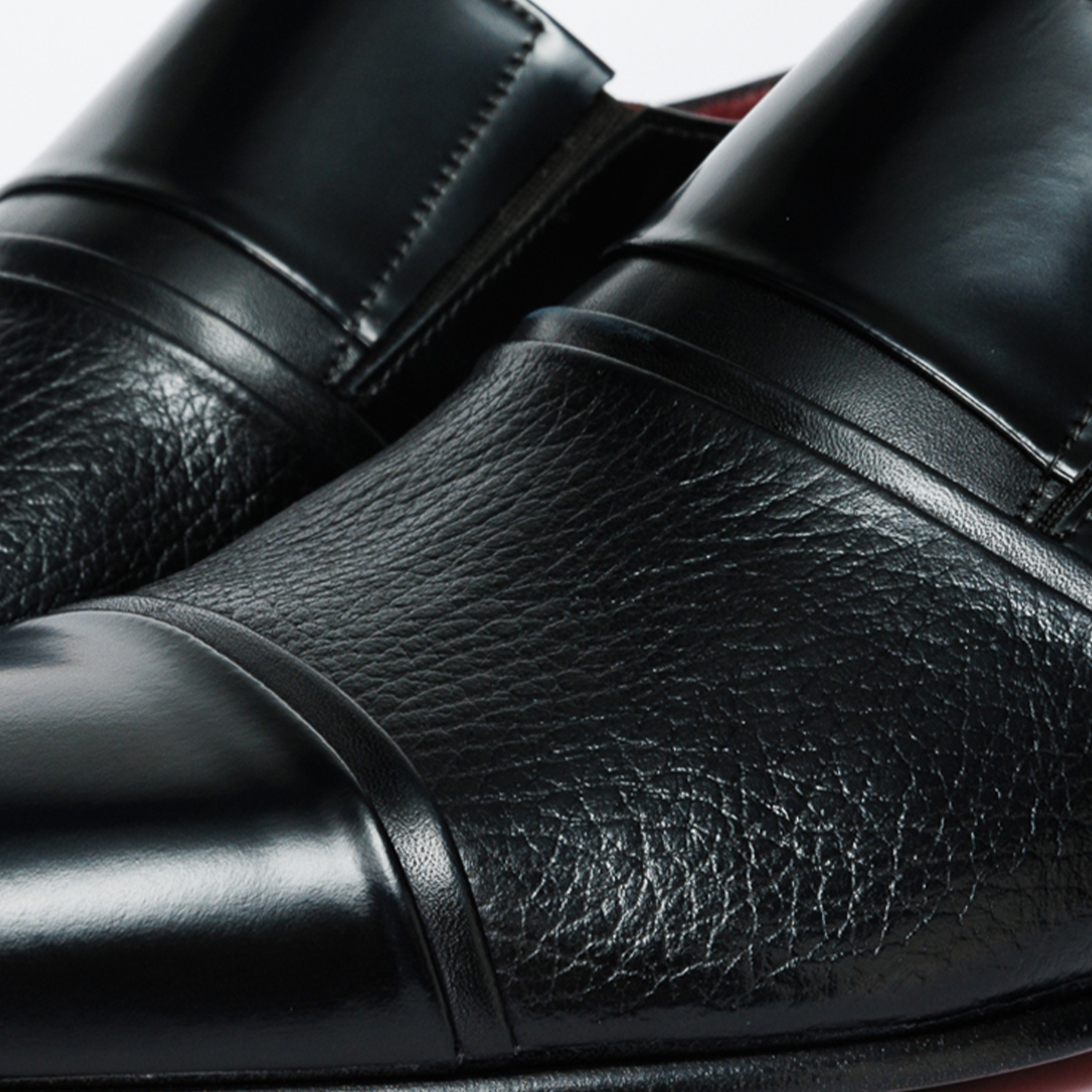 The Everest Black Leather Cap Toe Dress Loafer Shoe For Sale