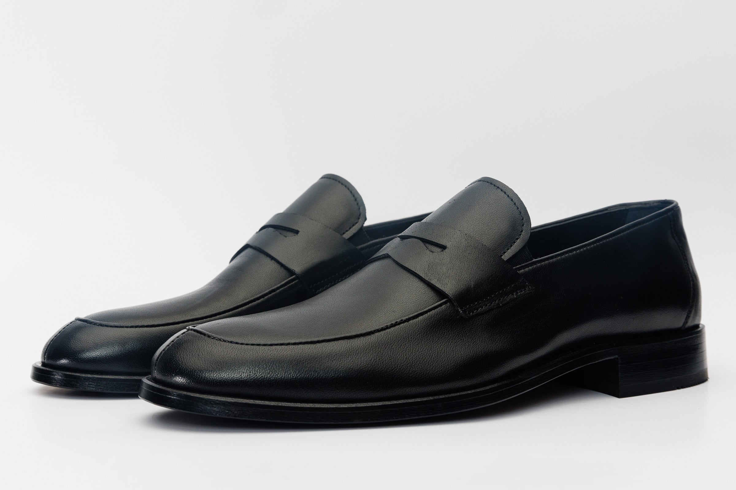 The Marinka Black Leather Shoe Penny Loafer  Shoe All New