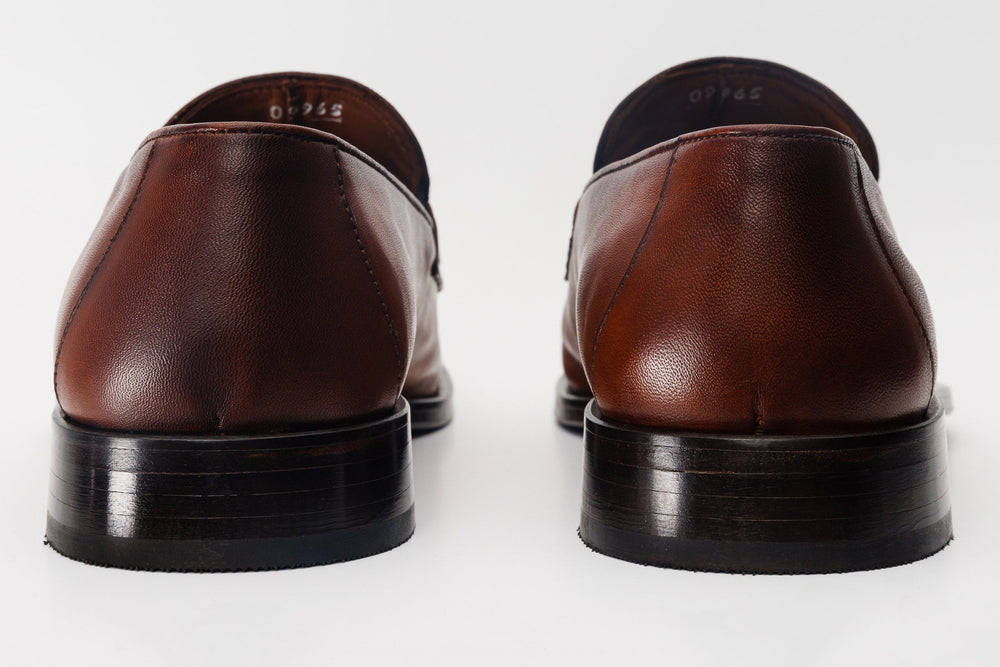 The Marinka Tan Leather Shoe Penny Loafer Shoe Universal Fit