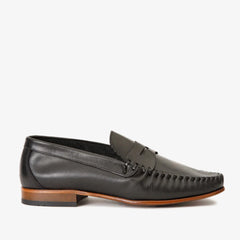 The Eregli Black Leather Penny Loafer Shoe Exclusive Style