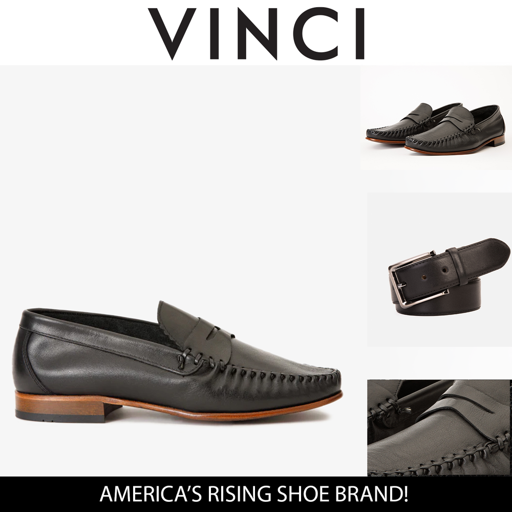 The Eregli Black Leather Penny Loafer Shoe Exclusive Style