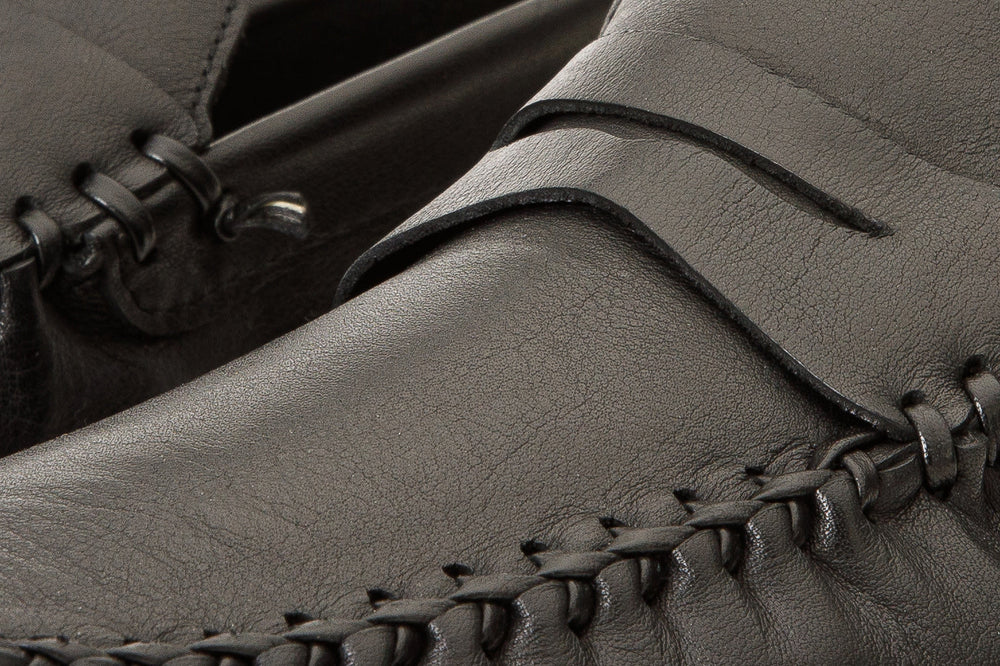 The Eregli Black Leather Penny Loafer Shoe Exclusive Style