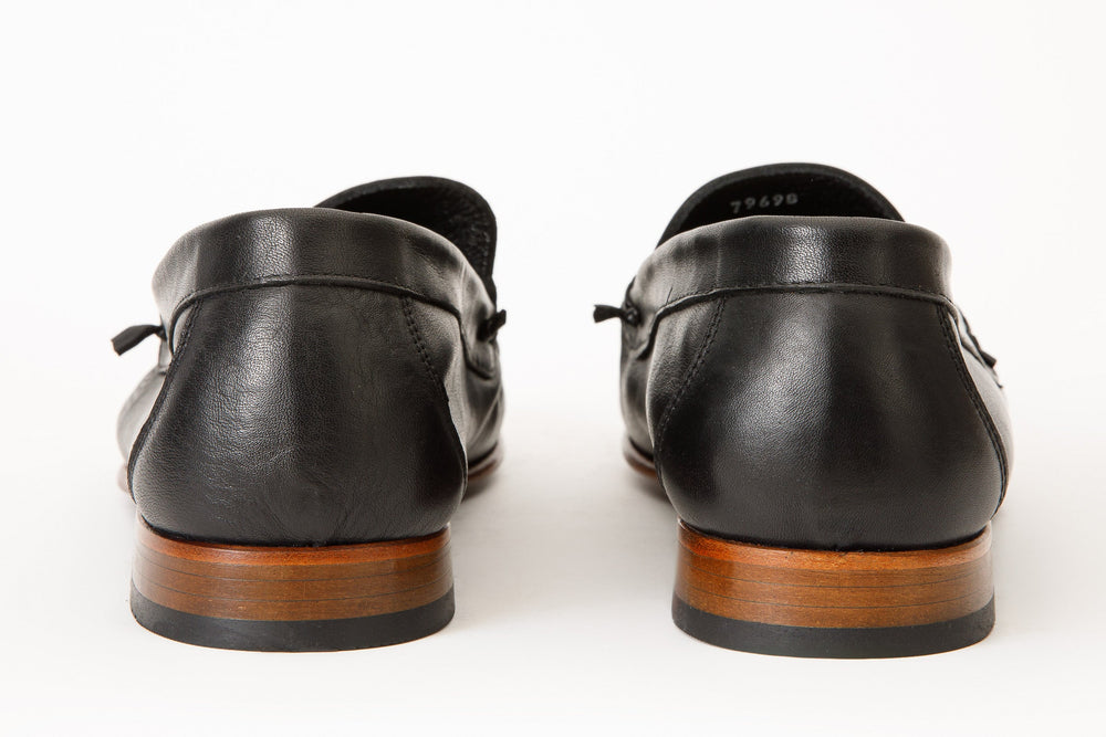 The Eregli Black Leather Penny Loafer Shoe Exclusive Style