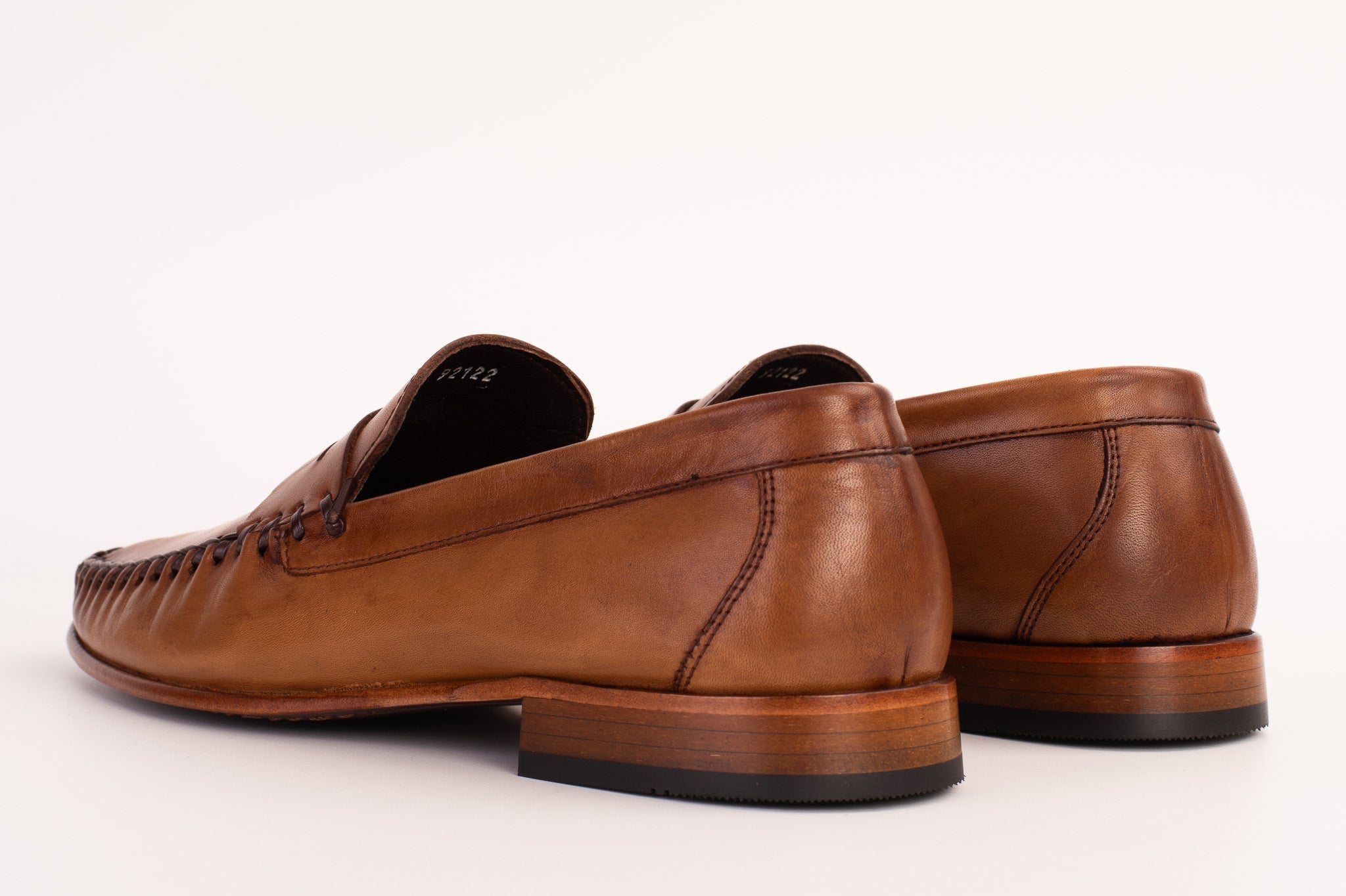 The Eregli Tan Leather Penny Loafer Shoe On Sale