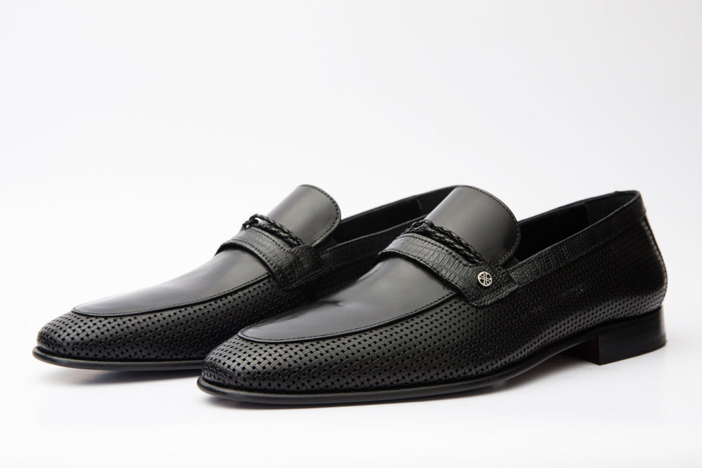 The Acerra Black Leather Loafer Shoe Final Sale! All New