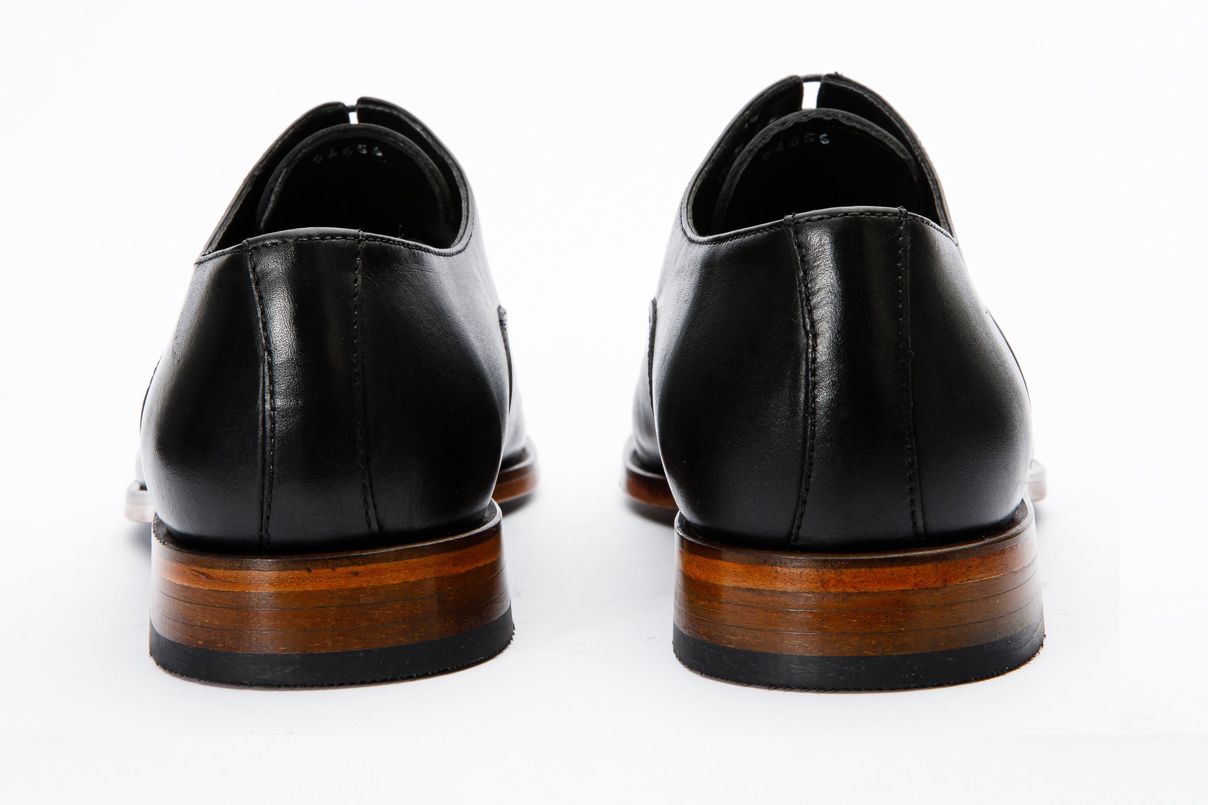 The Gambaha Black Leather Quarter Brogue Cap Toe Oxford Shoe Universal Fit