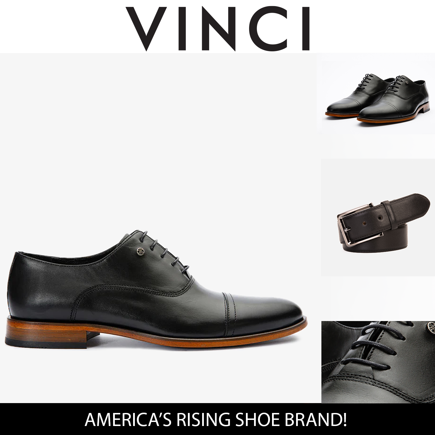 The Gambaha Black Leather Quarter Brogue Cap Toe Oxford Shoe Universal Fit
