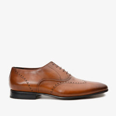 The Roma Tan Leather Wingtip Oxford Shoe All New