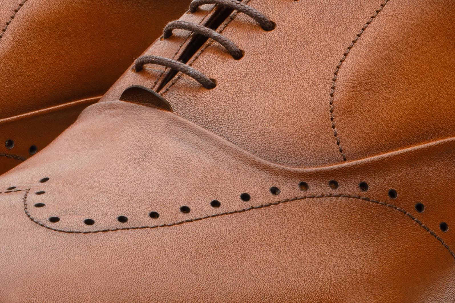 The Roma Tan Leather Wingtip Oxford Shoe All New