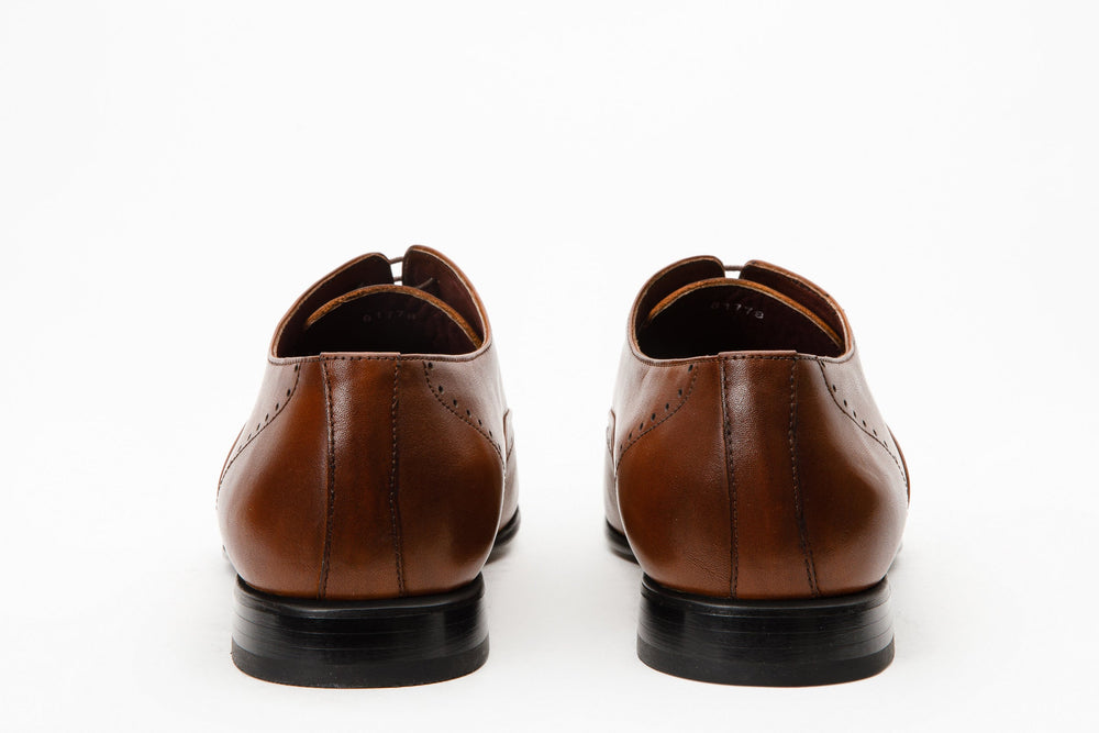 The Roma Tan Leather Wingtip Oxford Shoe All New