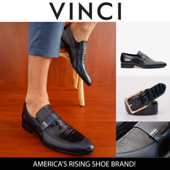 The Kazablanka Navy Leather Bit Loafer  Shoe Universal Fit